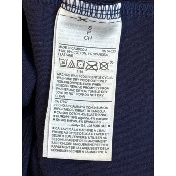 Old Navy Dress Womens Size S Daisy Flower Floral Navy Blue Short Sleeve Mini - Picture 11 of 11